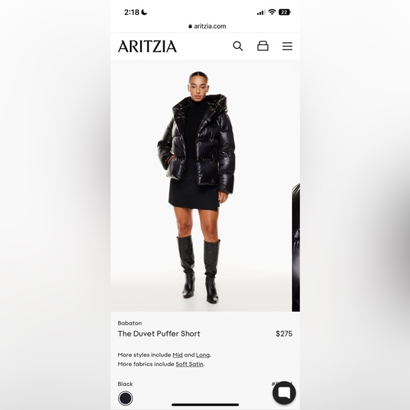 Aritizia The Duvet Puffer Short - Picture 5 of 5